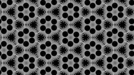 graphic pattern in black and white with stroboscopic and hypnotic effect, while increasing in size and then reducing it.