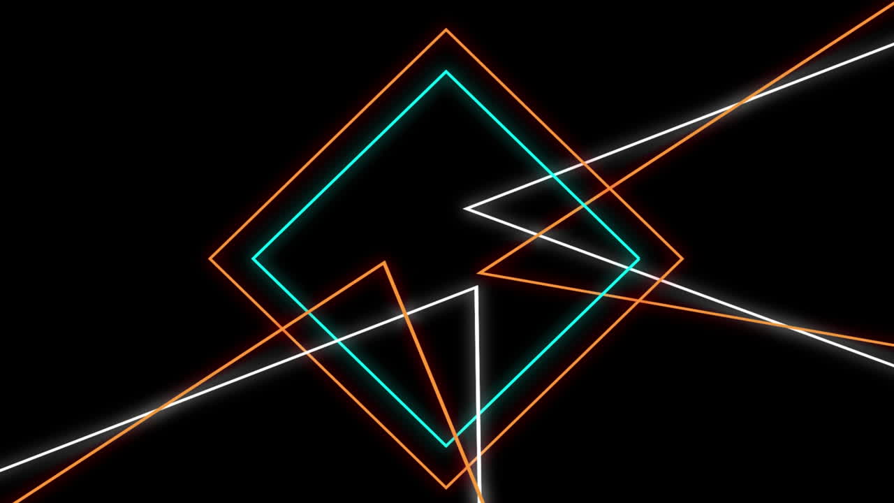 Geometric shapes on black background