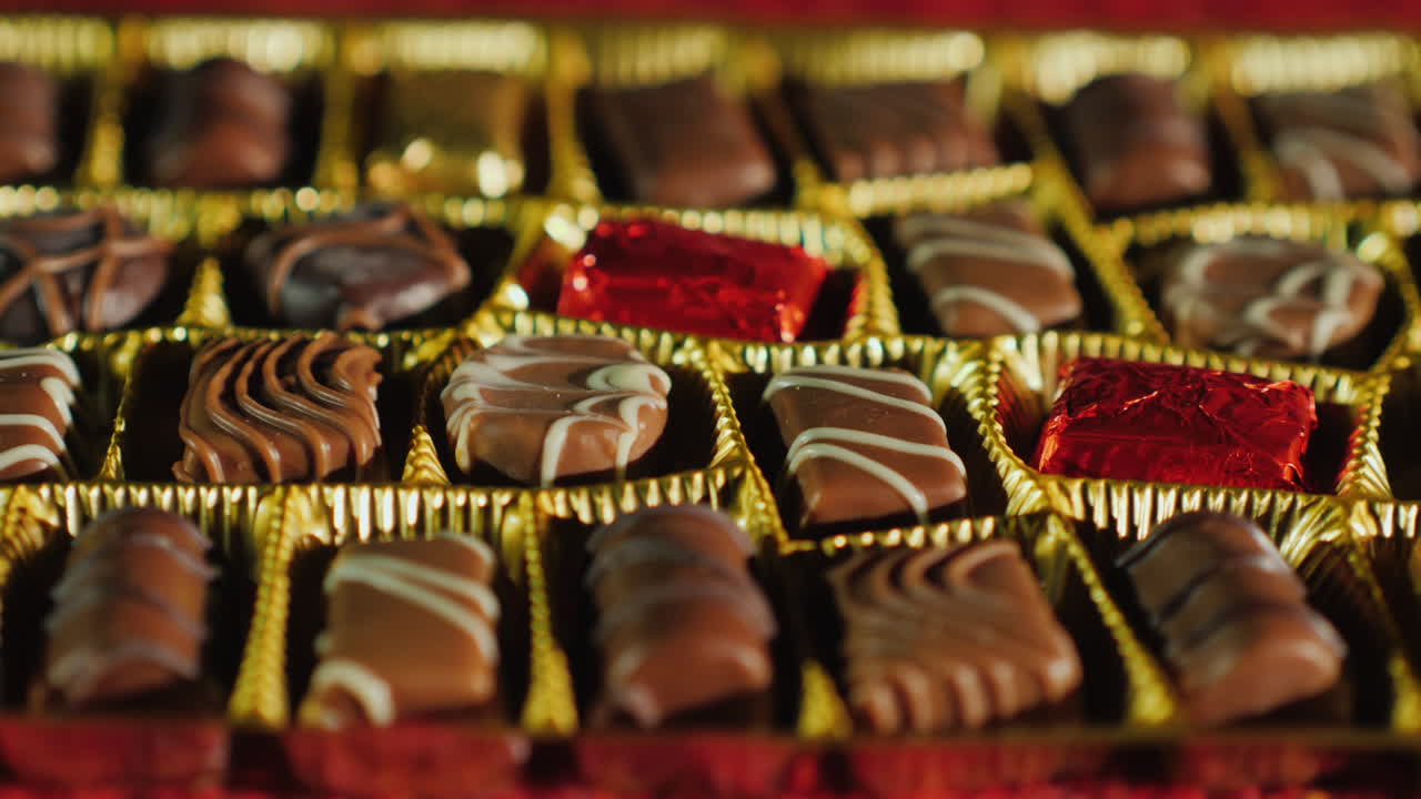 manos de niños y adultos toman un caramelo de una caja