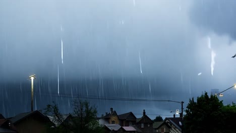 un día lluvioso en la ciudad