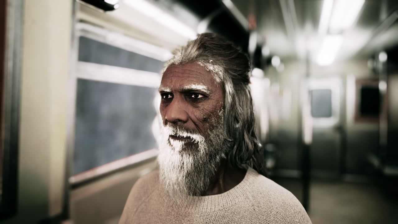 retrato de un anciano indio