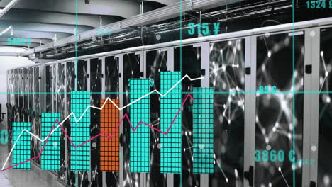 Animation-of-data-processing-over-computer-servers