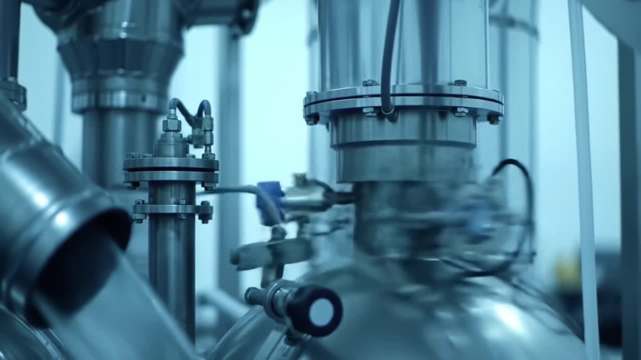 Close-Up of Industrial Equipment Highlighting Advanced Extraction Technology in a Modern Facility