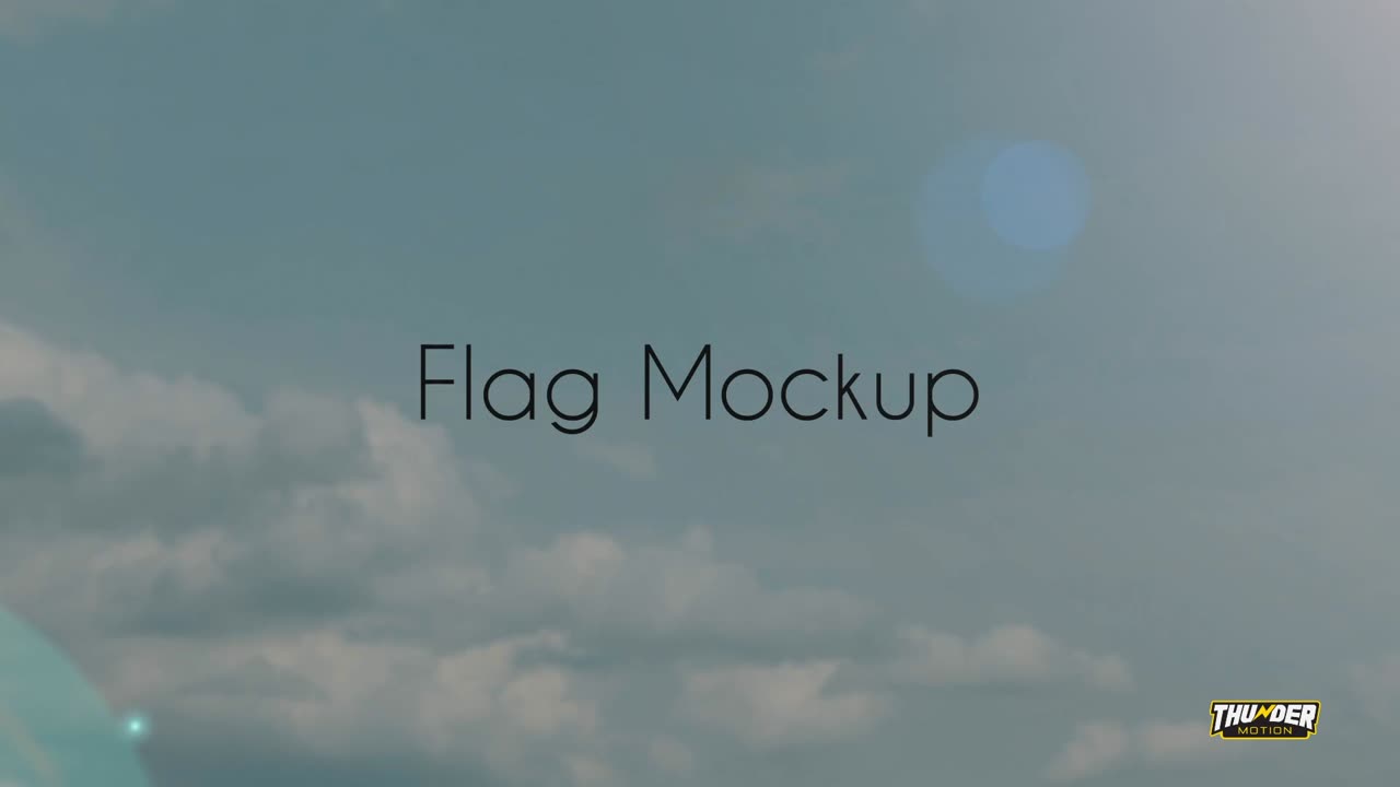 Mockup bandiera al sole