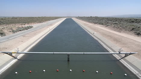 tilt up of state water in the california aqueduct near lancaster california