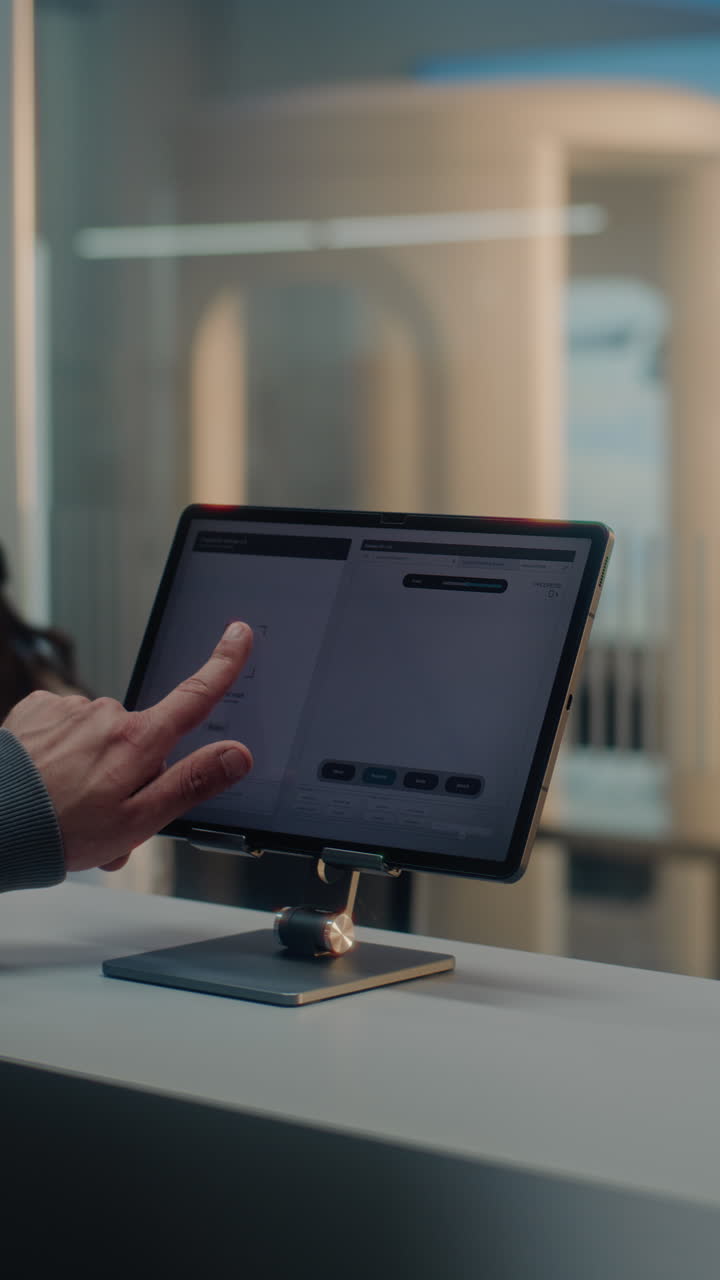Tablet-based access control or security system demonstration