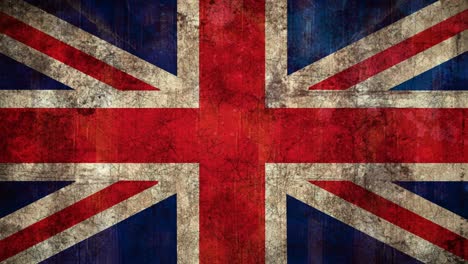 animation of british flag with distressed pattern