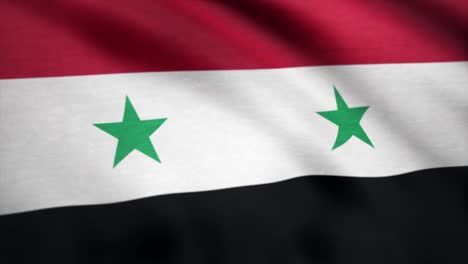 flag of syria. syria flag waving at wind animation