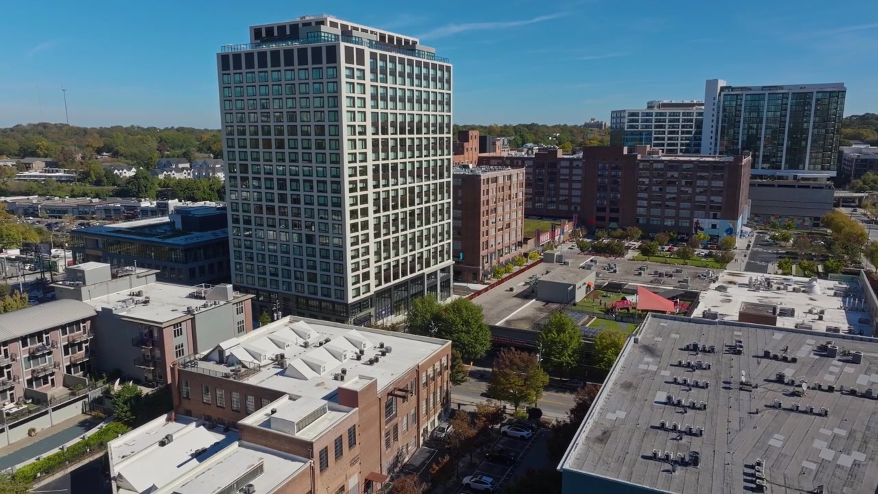 Ponce City Market, quartiere centrale, Atlanta Georgia, vista drone