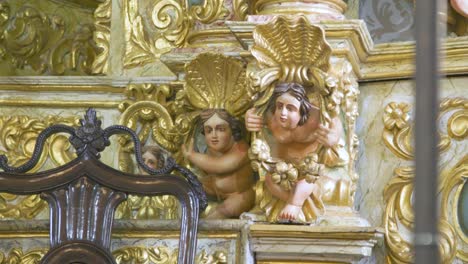 golden angels church decoration chair altar