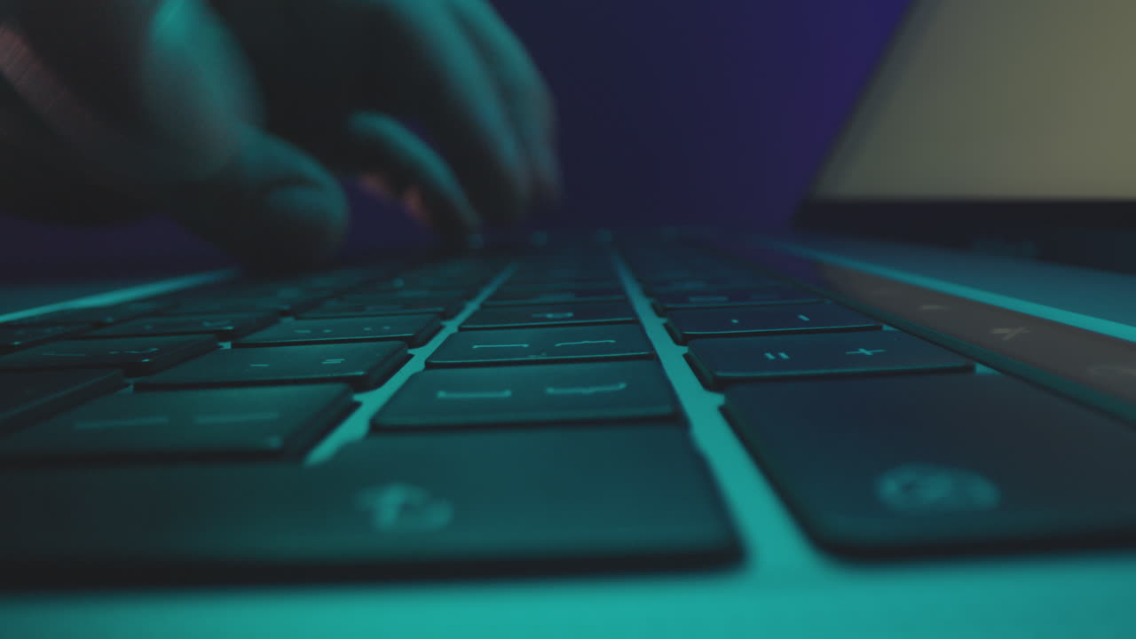Typing on a Laptop Keyboard