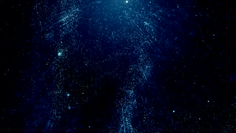 partículas de polvo azul abstracto luz bokeh títulos de movimiento bucle de fondo cinematográfico