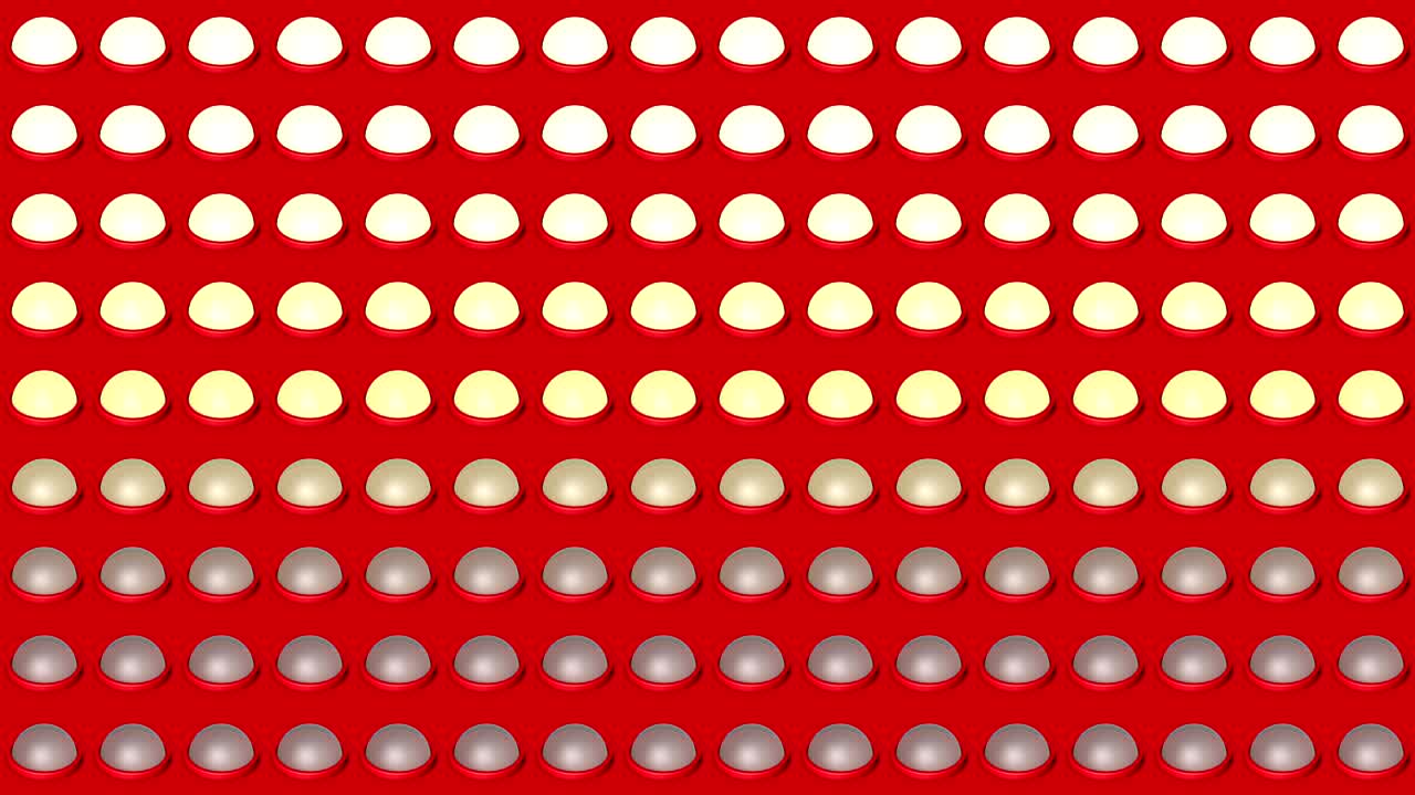 추상적인 이소메트릭 배경 조명 전구 수평 파동 박이는