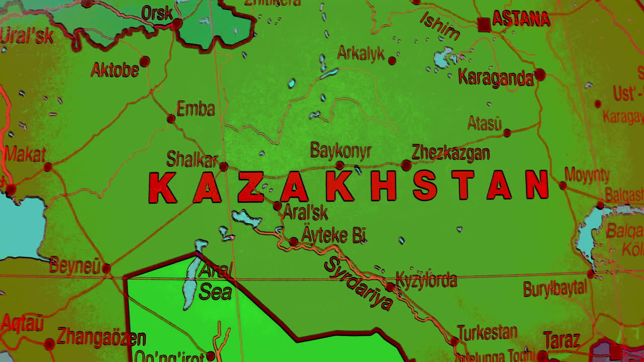 Political Map of Kazakhstan