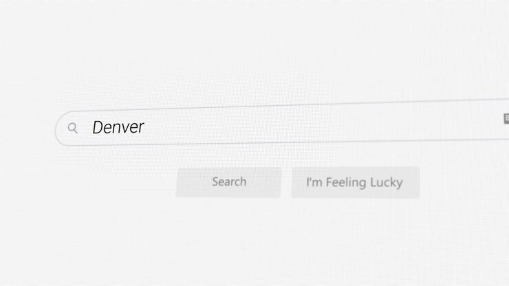 Searching for Denver on Internet browser