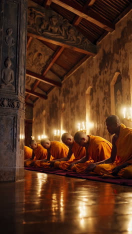 buddhist monks in meditation