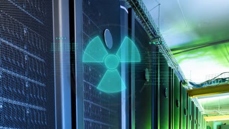 Animation-of-nuclear-symbol-over-data-processing-and-server-room