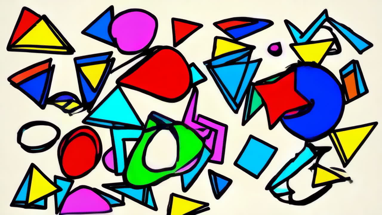 formas geométricas abstractas y coloridas