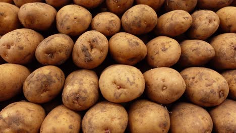 close up of a pile of potatoes