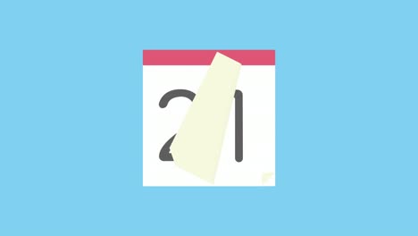 simple and cute daily calendar loop animation