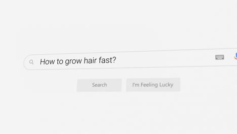 searching for how to grow hair fast? on internet browser