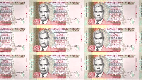 billetes de cien rupias de las islas de mauricio, dinero en efectivo, bucle
