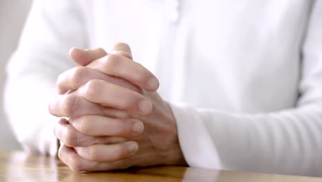 praying to god with hands together on white background with people stock video stock footage