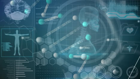 animation of brain with technology and data processing