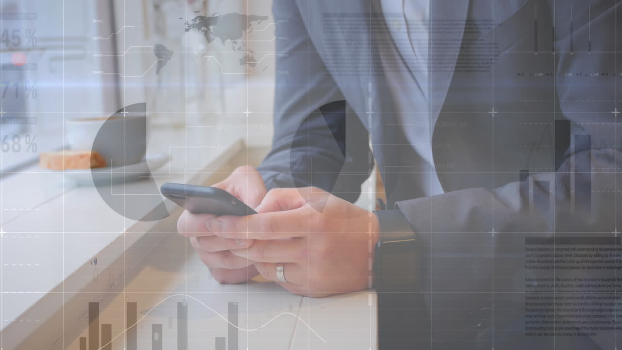 스마트 폰을 이용한 통계 및 데이터 처리의 애니메이션