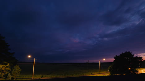 night and day timelapse, clouds overhead, sunset to sunrise