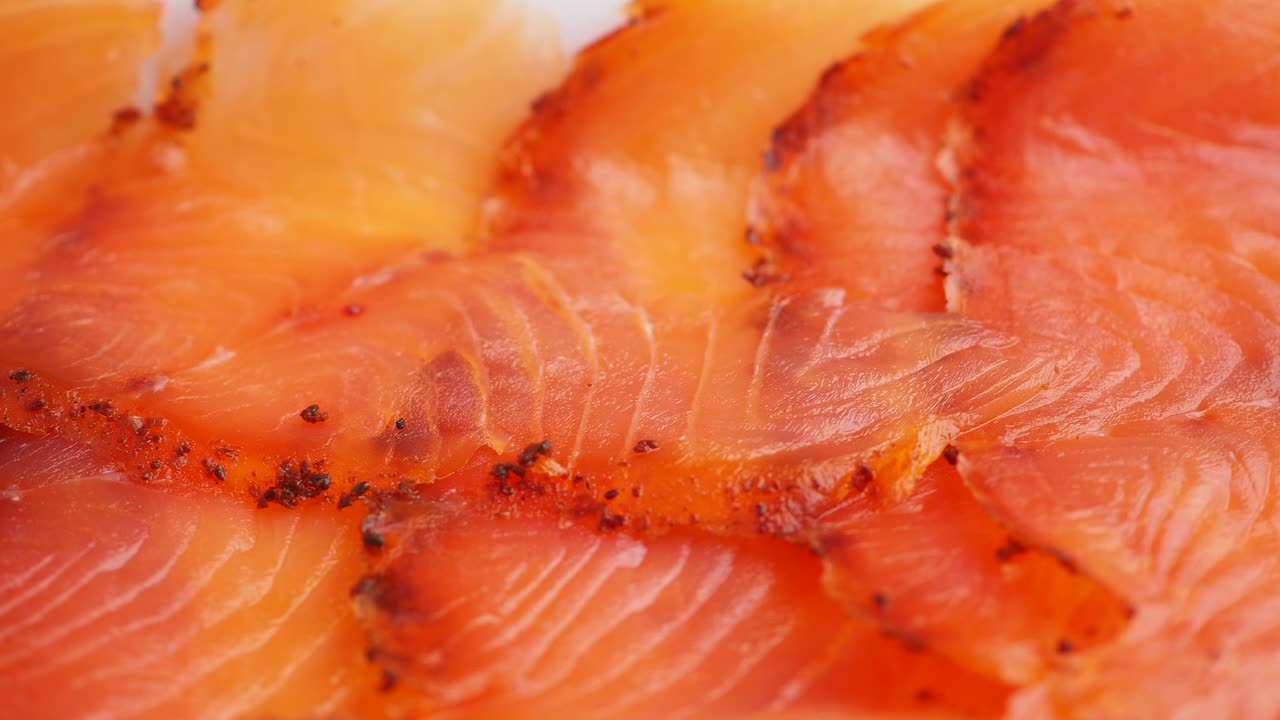 Close-up of Smoked Salmon