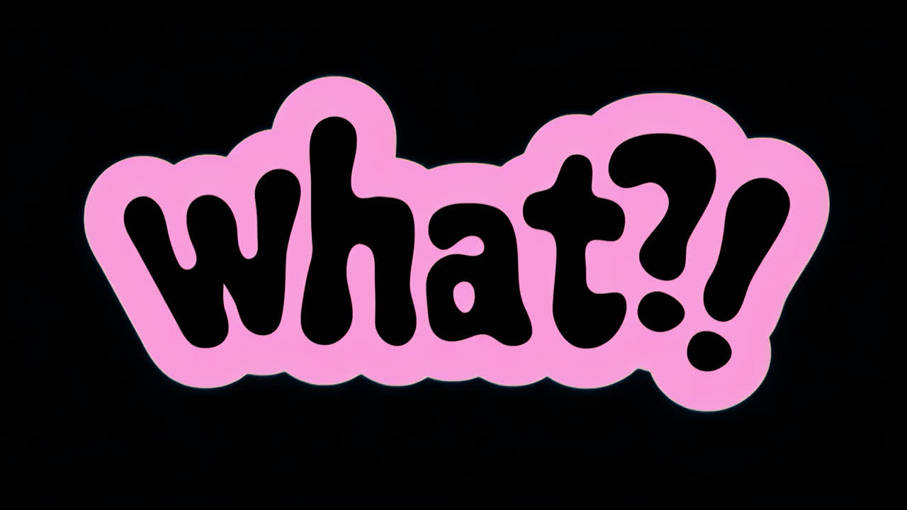 Bold playful text graphic animation isolated asset, transparent 4K video, alpha channel, ProRes 4444