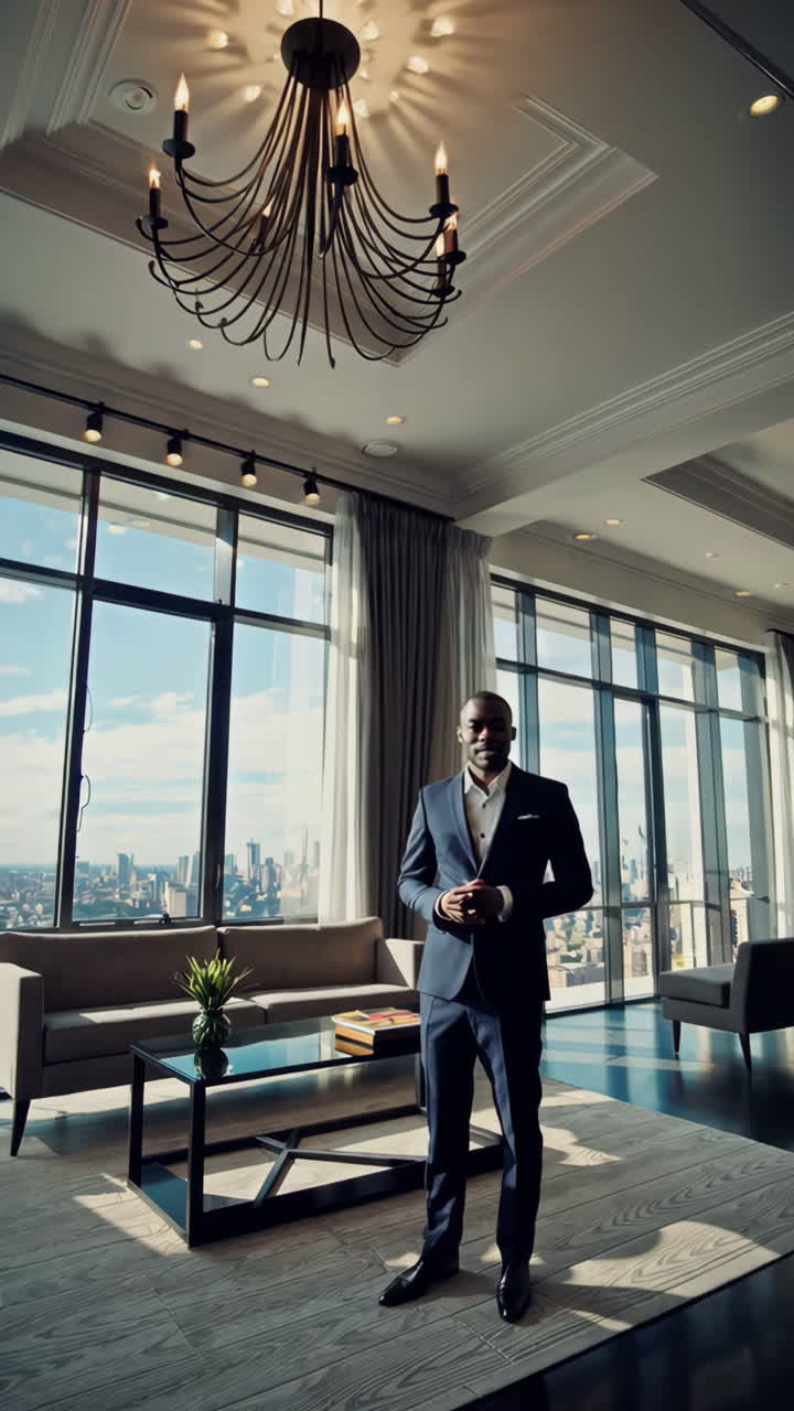 hombre de negocios en una oficina moderna