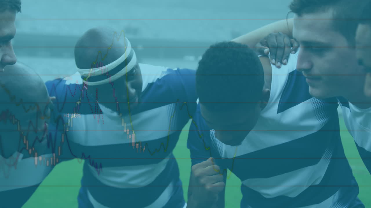 럭비 선수들에 대한 통계의 애니메이션