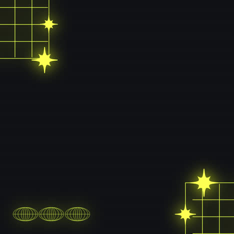 neon geometric background with glowing stars