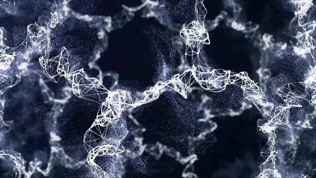 fondo abstracto con líneas y partículas brillantes