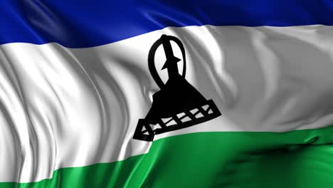 beautiful 3d animation of the lesotho flag in loop mode