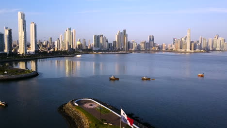 aerial of panama city