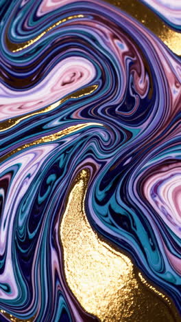 abstract fluid art with gold swirls