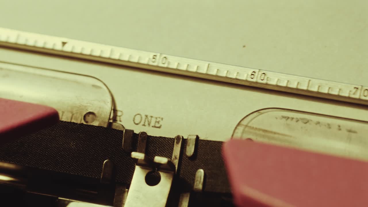 Chapter One Being Printed on Paper with Typewriter