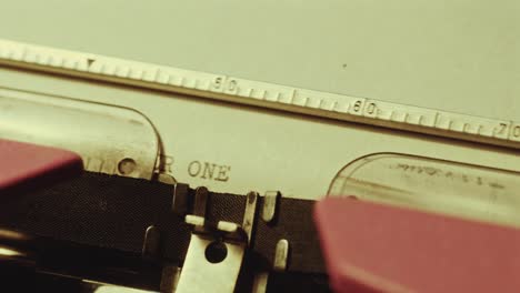 chapter one being printed on paper with typewriter