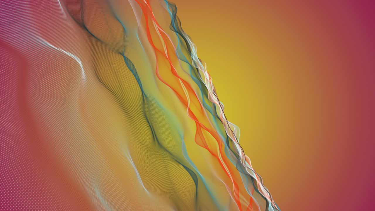 animación fantástica con objeto de onda de partículas en cámara lenta y espacio para texto, 4096x2304 bucle 4k