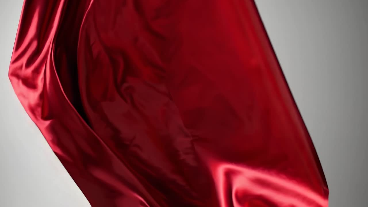 Red Satin Fabric Drape
