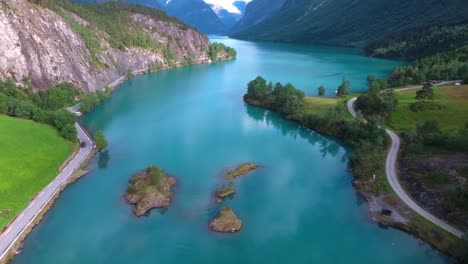 lovatnet lake beautiful nature norway.