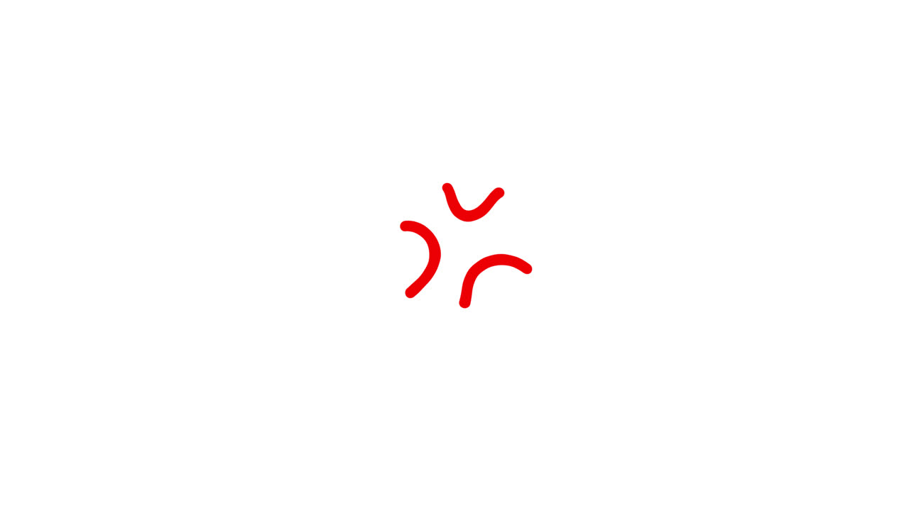 Animated Hand-Drawn Red Emotion Symbols on White Background