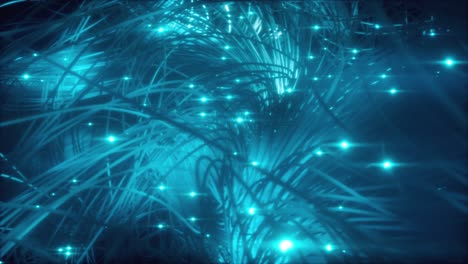 líneas y puntos azules brillantes abstractos