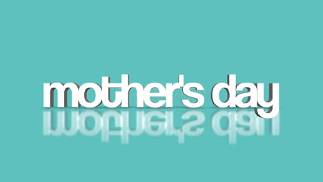 floating mother's day text on blue background with white border