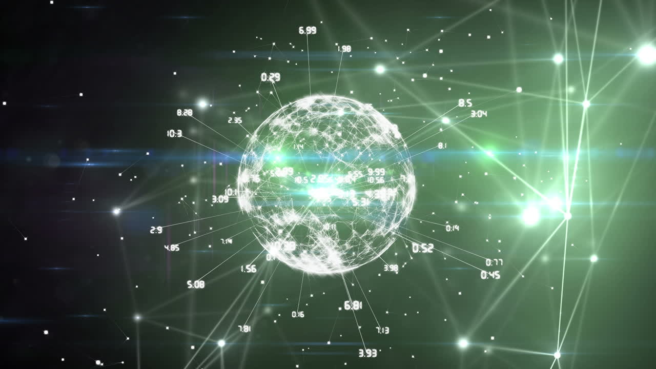 검은색 배경 에 숫자 가 그려진 지구 의 애니메이션