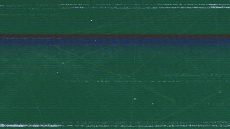 animación de la interferencia a través de la red de conexiones en fondo verde.