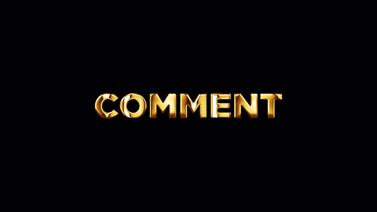 Comment Text on Black Background